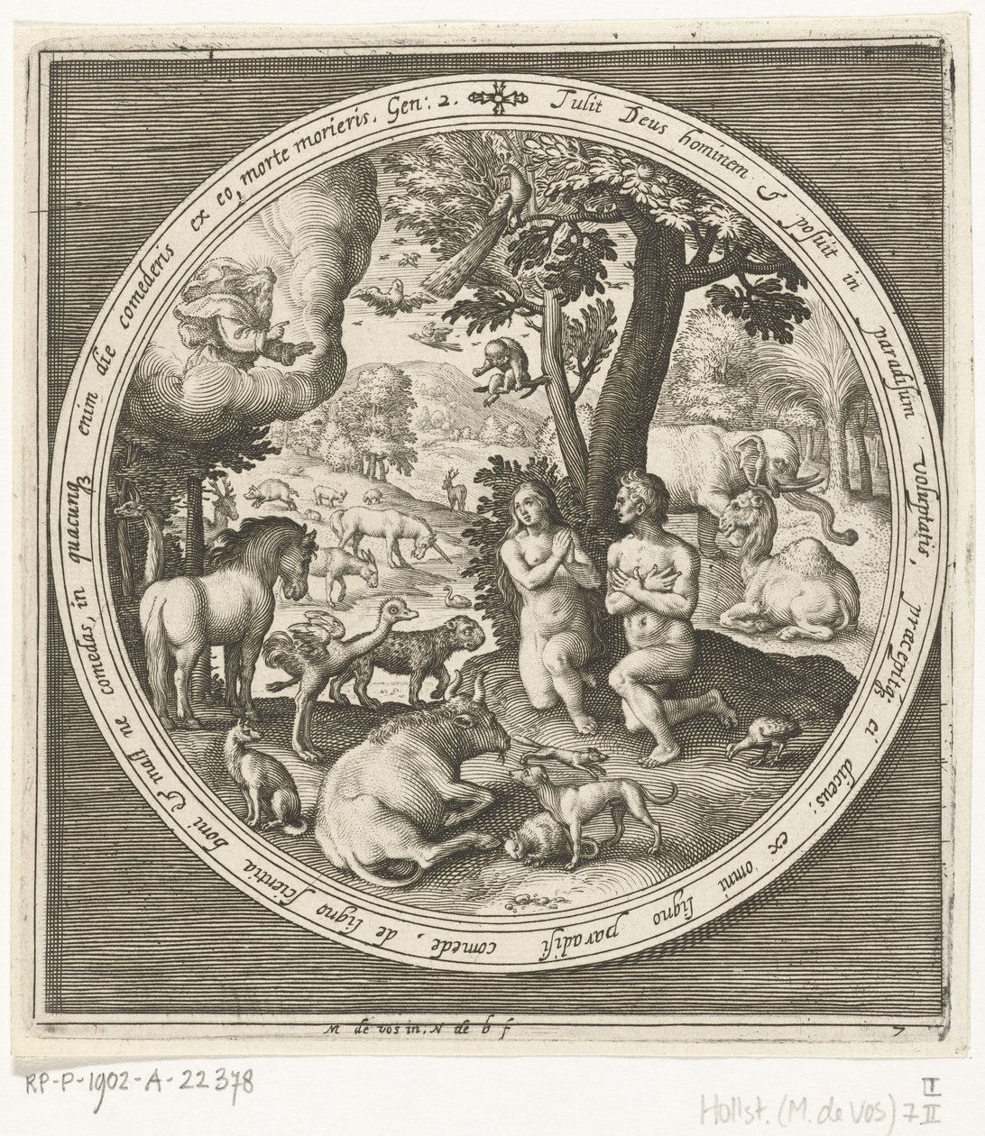 The Seventh Day of Creation: Adam and Eve in Paradise (From Creation to Expulsion from Paradise) by Nicolaes de Bruyn