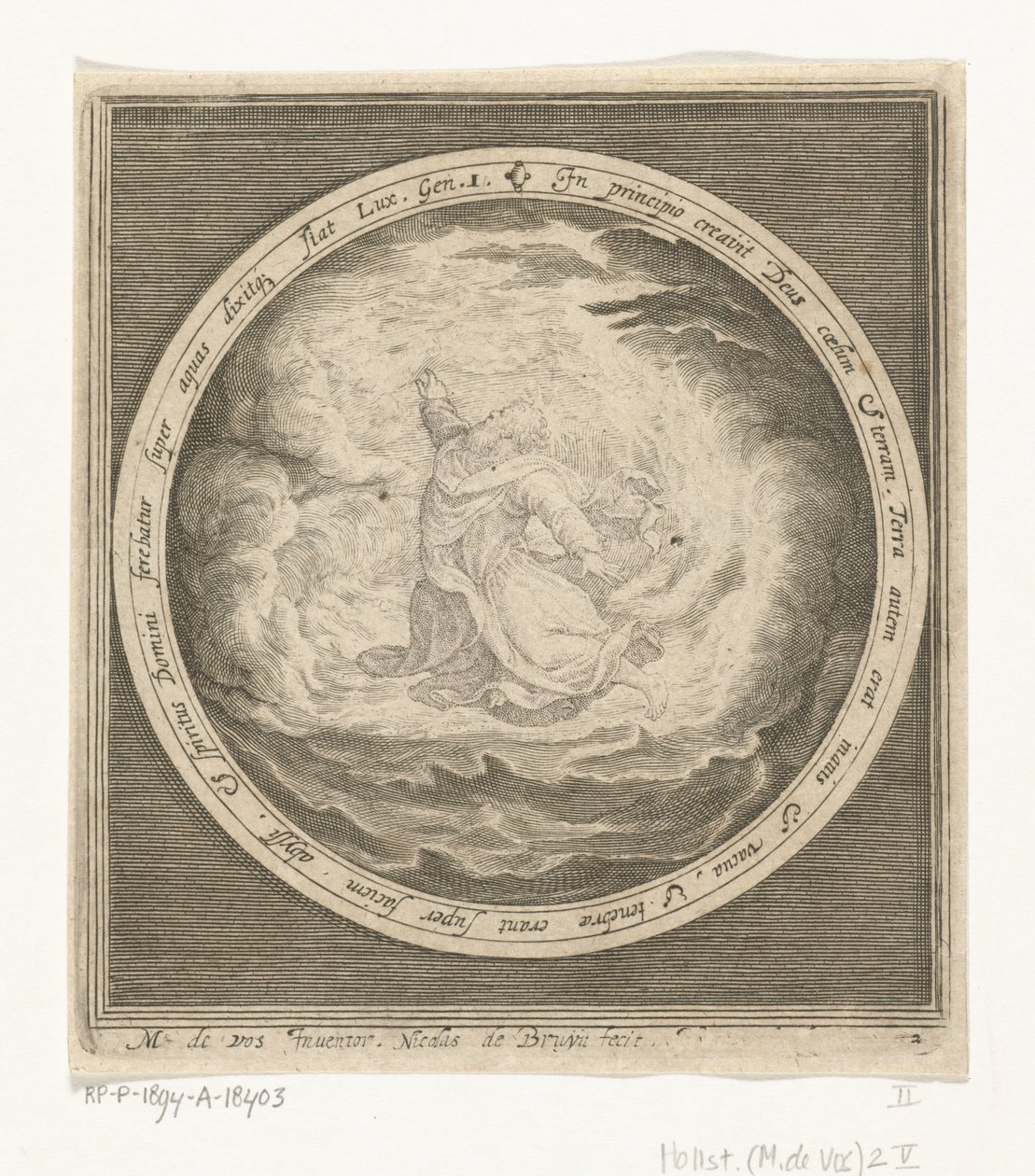 First Day of Creation: God Creates Heaven and Earth by Nicolaes de Bruyn