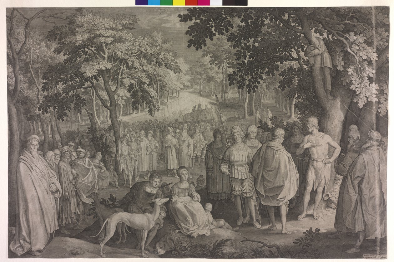 John the Baptist Preaching by Nicolaes de Bruyn