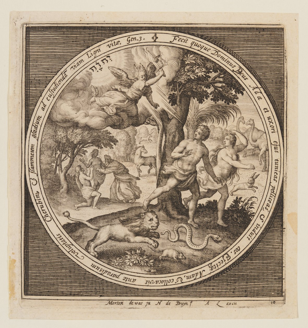 The Expulsion, from The Creation to the Expulsion from Paradise by Nicolaes de Bruyn