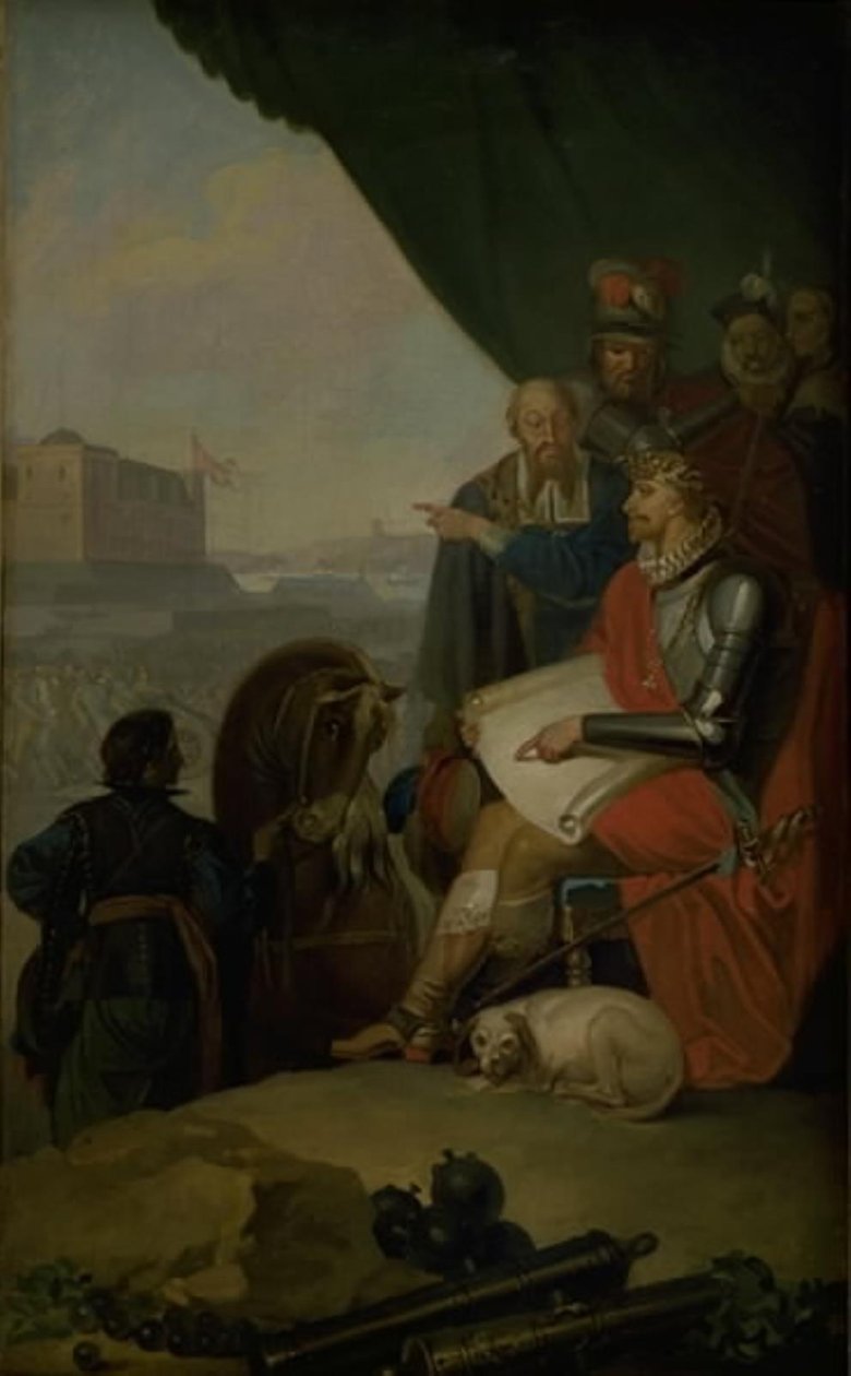 Frederik II Builds Kronborg Castle at Elsinore by Nicolai Abildgaard