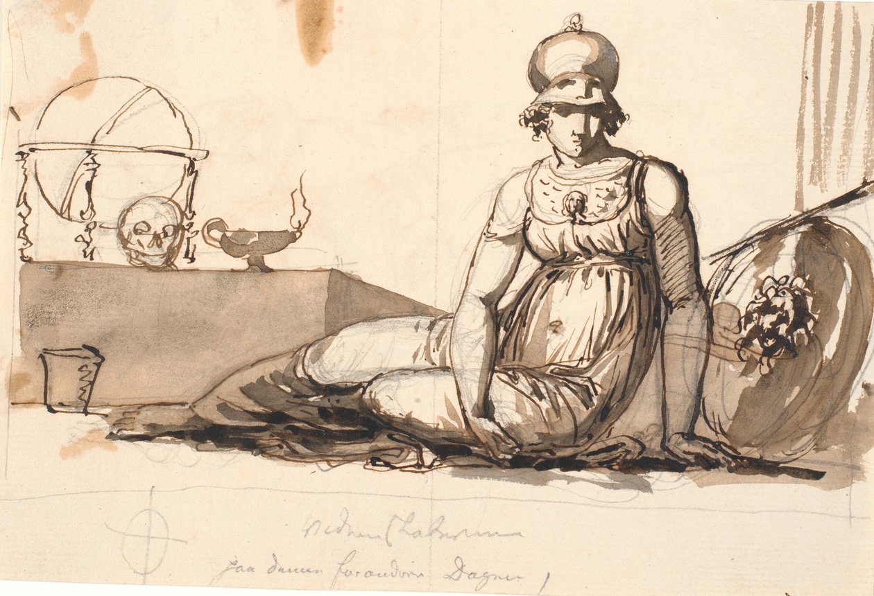 Reclining Athena. Allegory of the Sciences by Nicolai Abildgaard