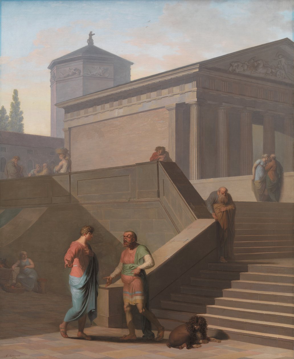 Pamphilius and His Servant Davus. From Terence