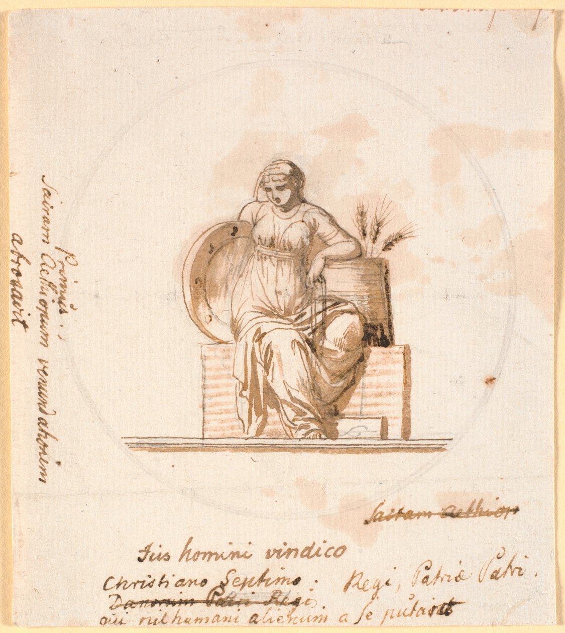 Seated Allegorical Female Figure by Nicolai Abildgaard