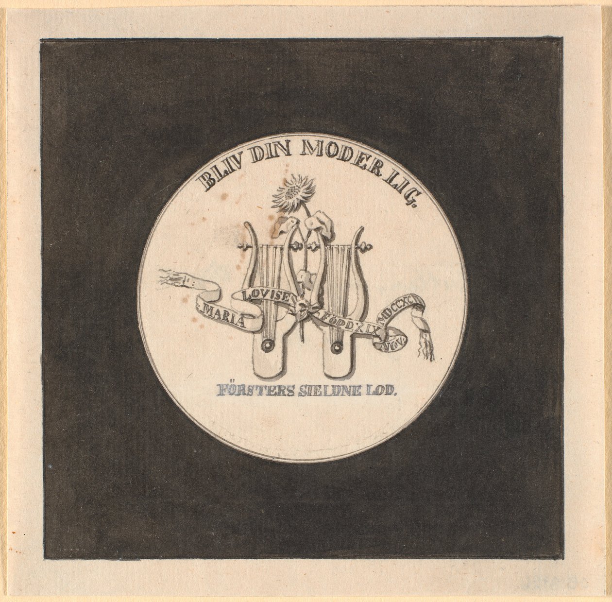 Draft for the Back of the Medal on the Occasion of the Crown Princess