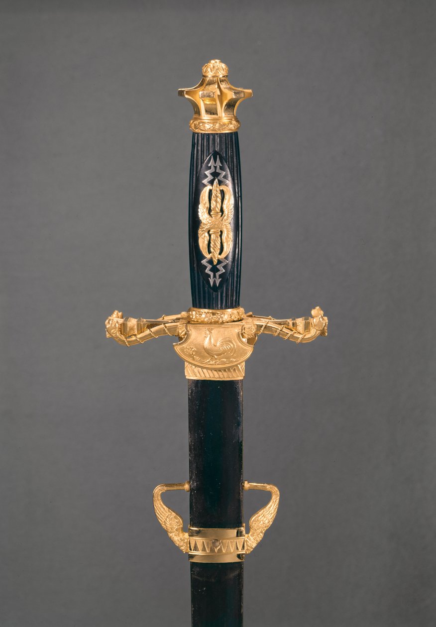 Hilt of a double-edged sword of a general-in-command during the coup d