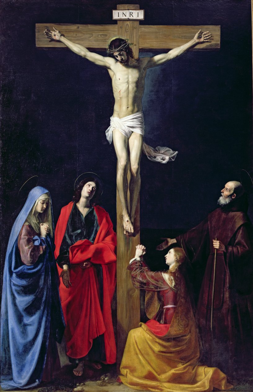 Christ on the Cross with the Virgin, Mary Magdalene, St. John and St ...