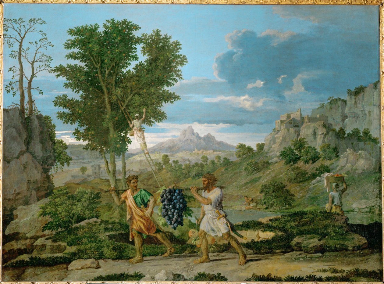 Autumn, or the Grapes Brought from the Promised Land by Nicolas (attr.to) Poussin