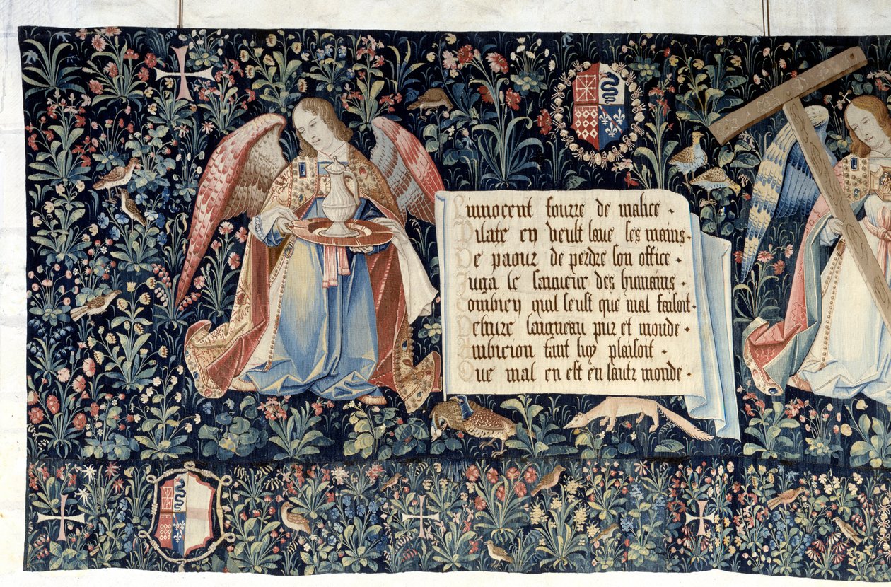 Hanging of the Revelation: Angels Carrying Instruments of the Passion by Nicolas Bataille