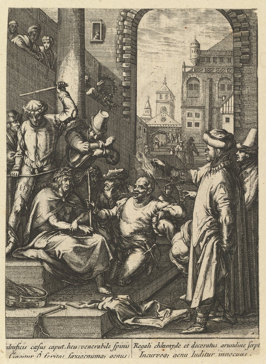 The Crowning with Thorns, from The Passion of Christ, mid 17th century by Nicolas Cochin
