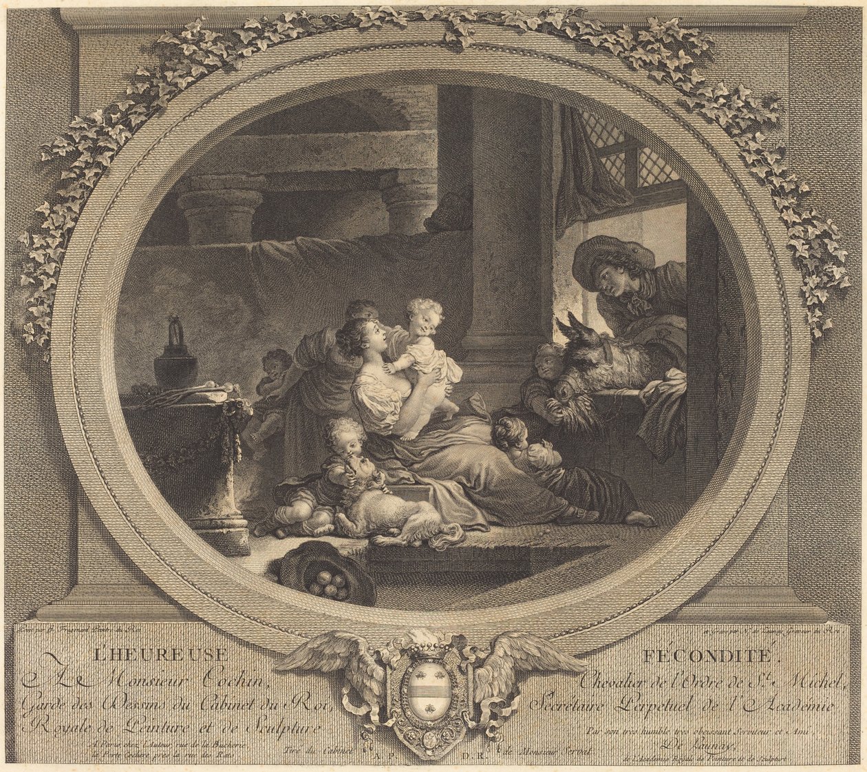 The Happy Fertility by Nicolas Delaunay after Jean Honoré Fragonard