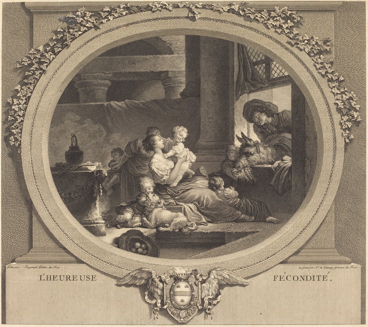 The Happy Fertility by Nicolas Delaunay after Jean Honoré Fragonard