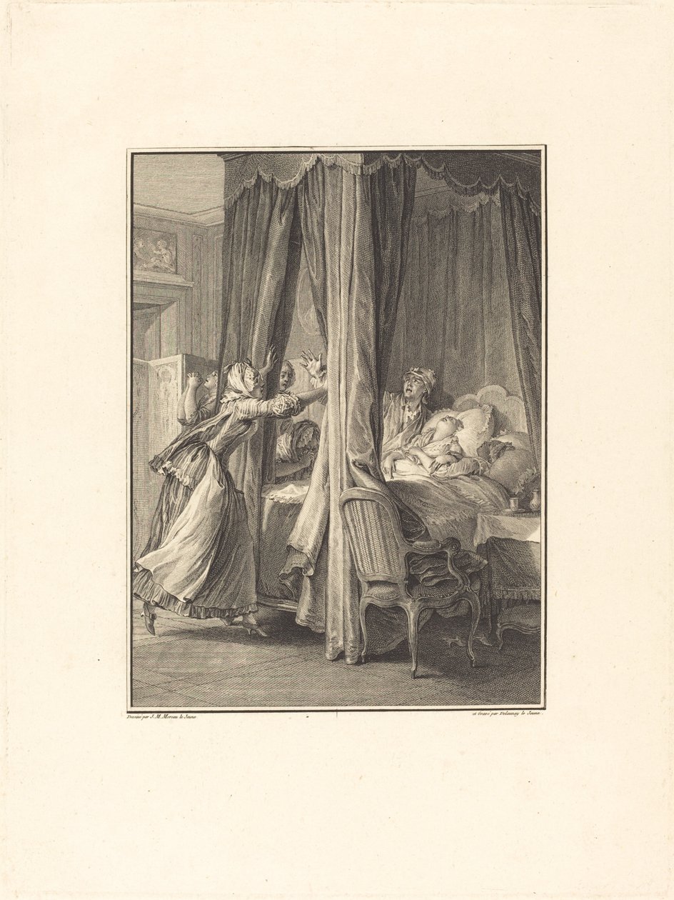 Death of Julie by Nicolas Delaunay after Jean Michel Moreau