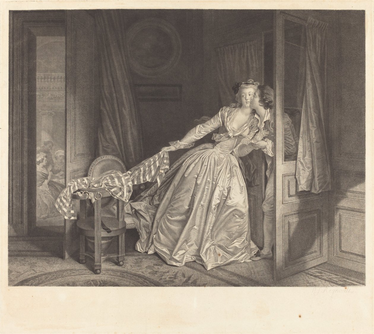 The Stolen Kiss by Nicolas Francois Regnault