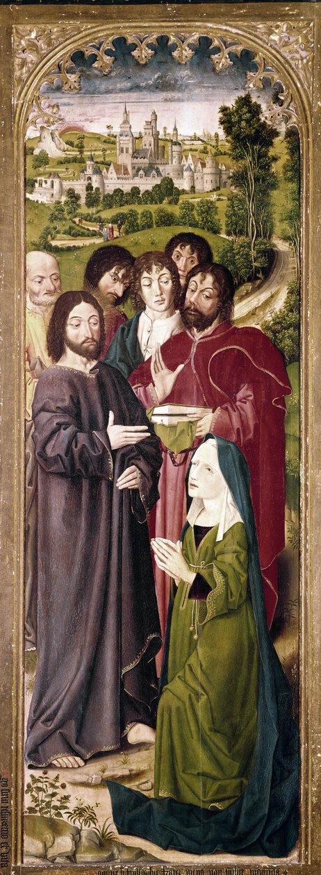 The Resurrection of Lazarus: Martha Before Christ (detail) by Nicolas Froment
