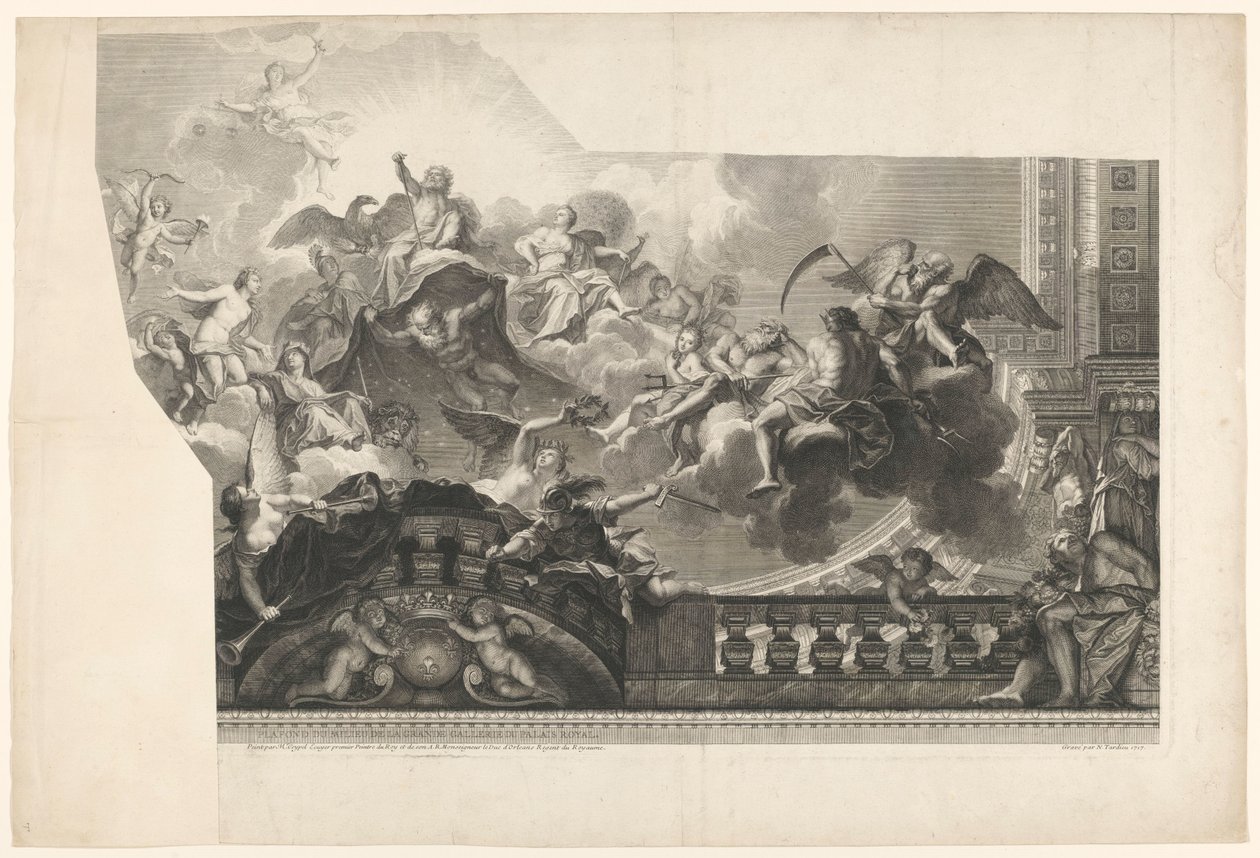 Ceiling Painting with Assembly of Gods (plate 2) by Nicolas Henri Tardieu