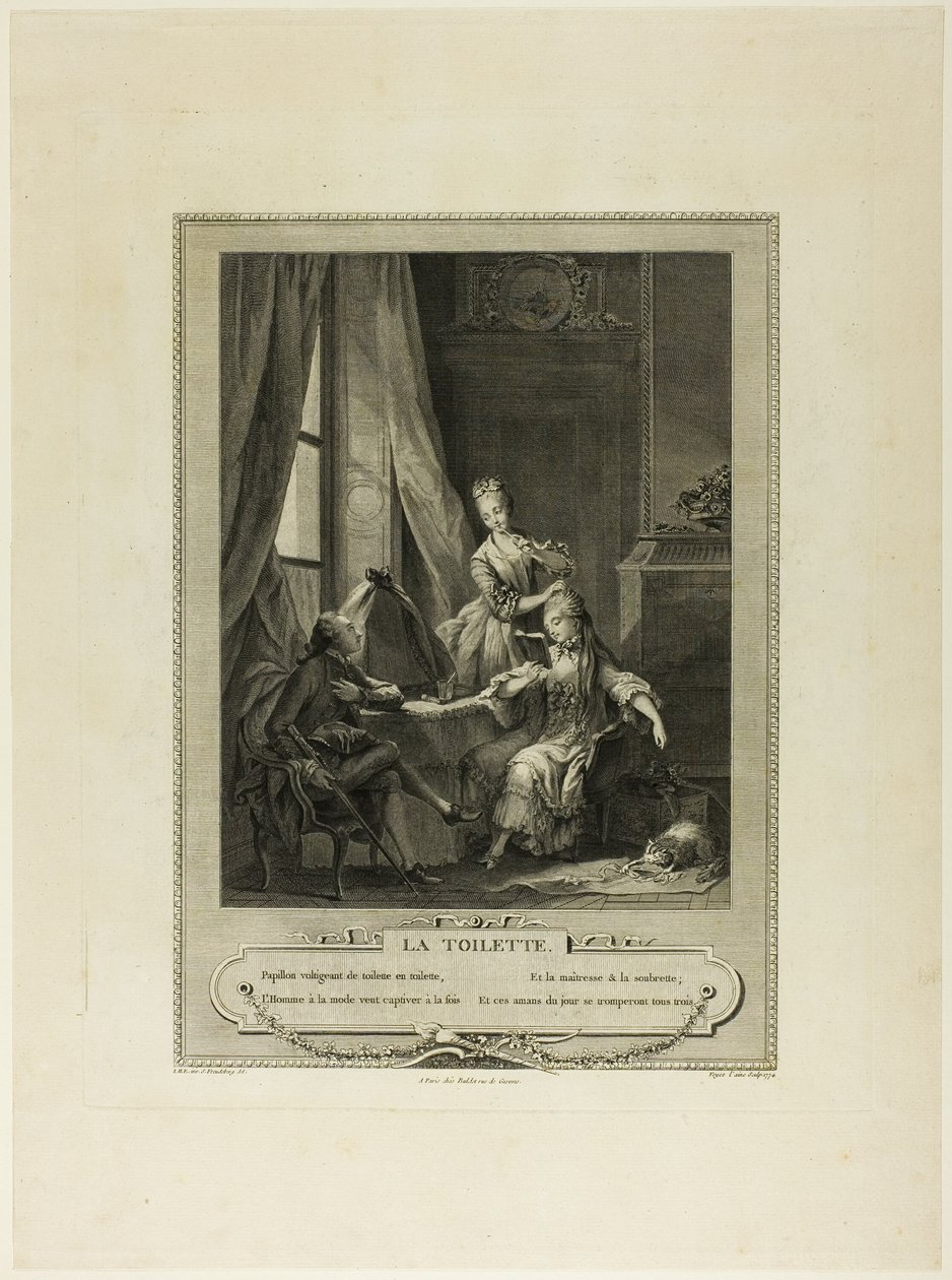 The Toilet, from Monument of the Physical and Moral Costume of the Late Eighteenth Century by Nicolas Joseph Voyez