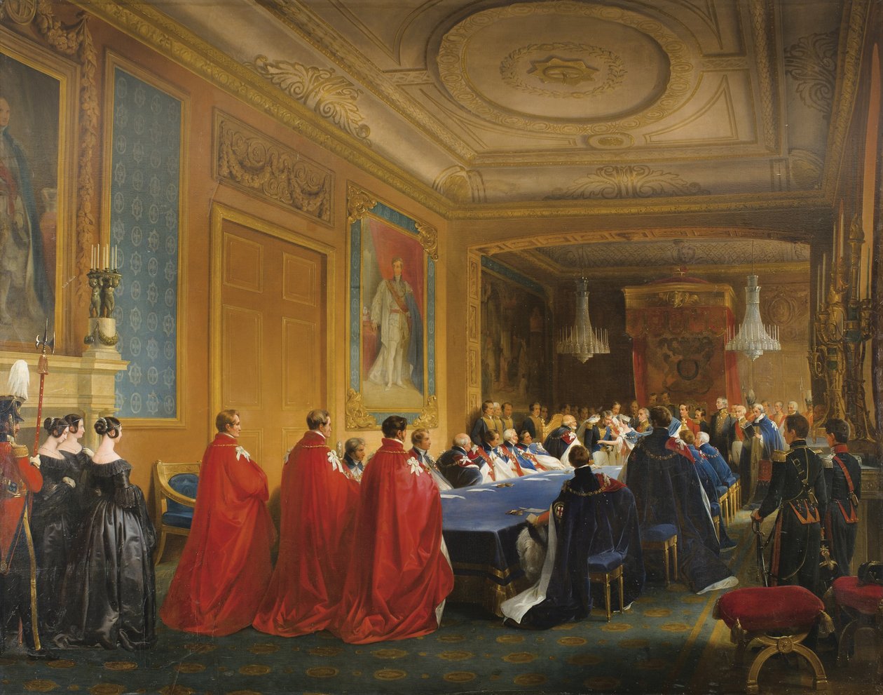 Louis-Philippe Receiving the Order of the Garter from Queen Victoria, 1844 by Nicolas Louis Francois Gosse