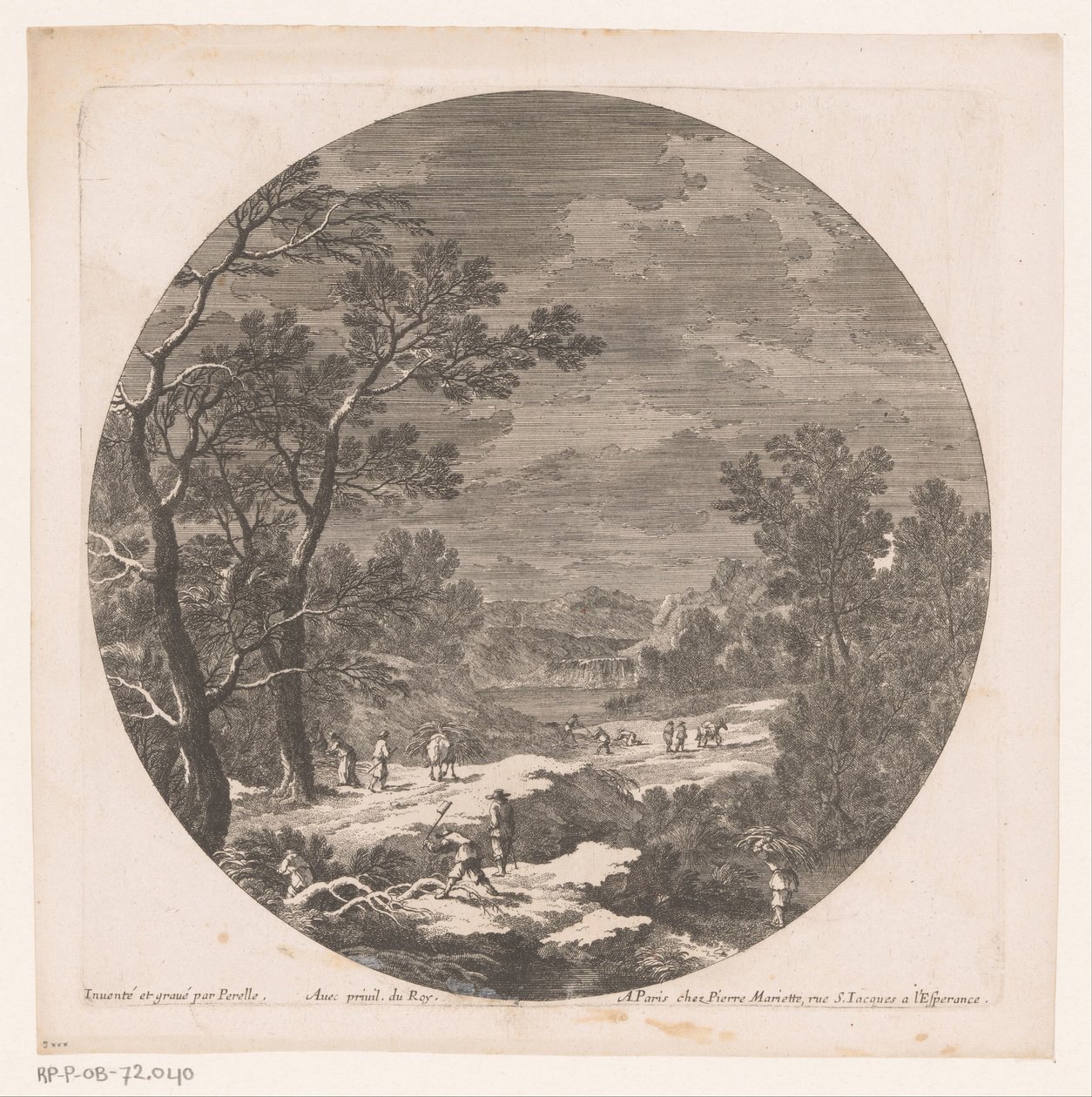 Landscape with Forest Workers by Nicolas Perelle