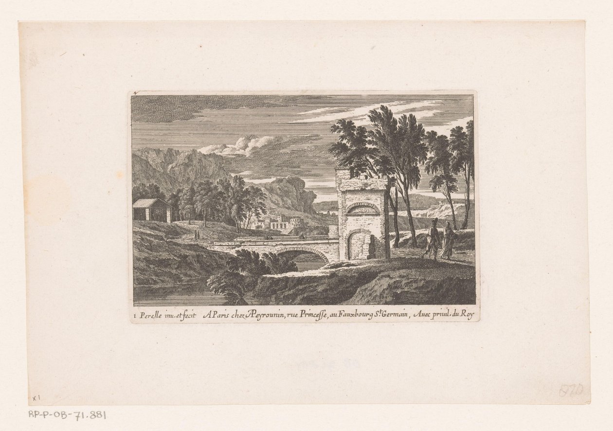 Landscape with Walkers by a Stone Bridge (Landscapes with Walkers) by Nicolas Perelle