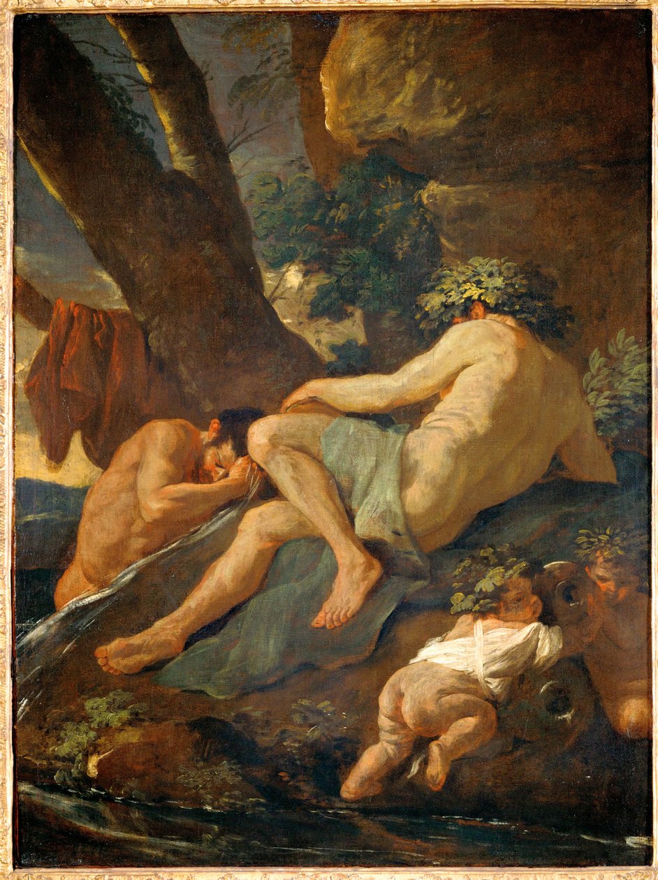 Midas Bathing in the River Pactolos by Nicolas Poussin