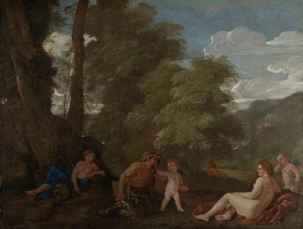 Nymphs and a Satyr, or Amor Vincit Omnia by Nicolas Poussin