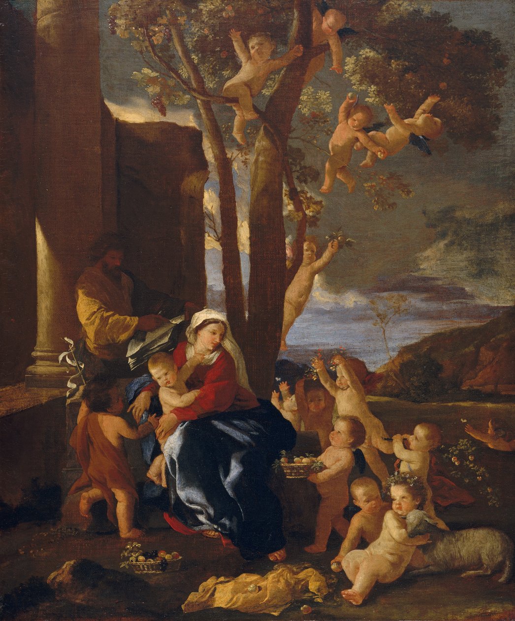 The Holy Family with Saint John the Baptist by Nicolas Poussin