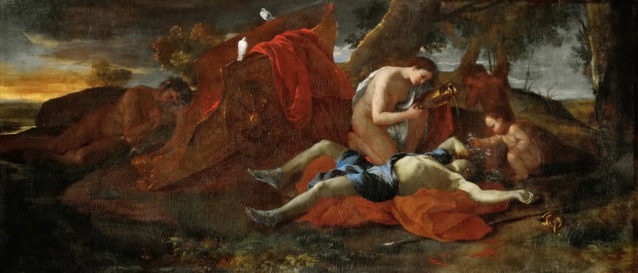 Venus mourns Adonis by Nicolas Poussin: Buy fine art print