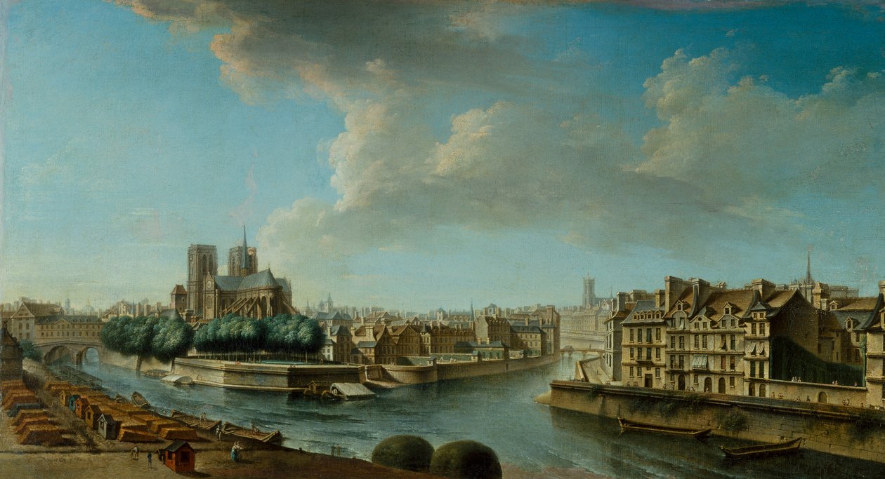 Notre Dame and the Western Tip of Ile Saint-Louis by Nicolas Raguenet