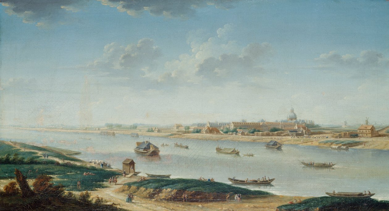 The Salpêtrière seen from la Rapee by Nicolas Raguenet