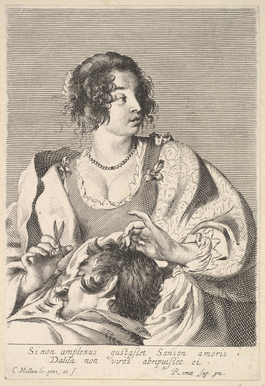 Delilah preparing to cut Samson