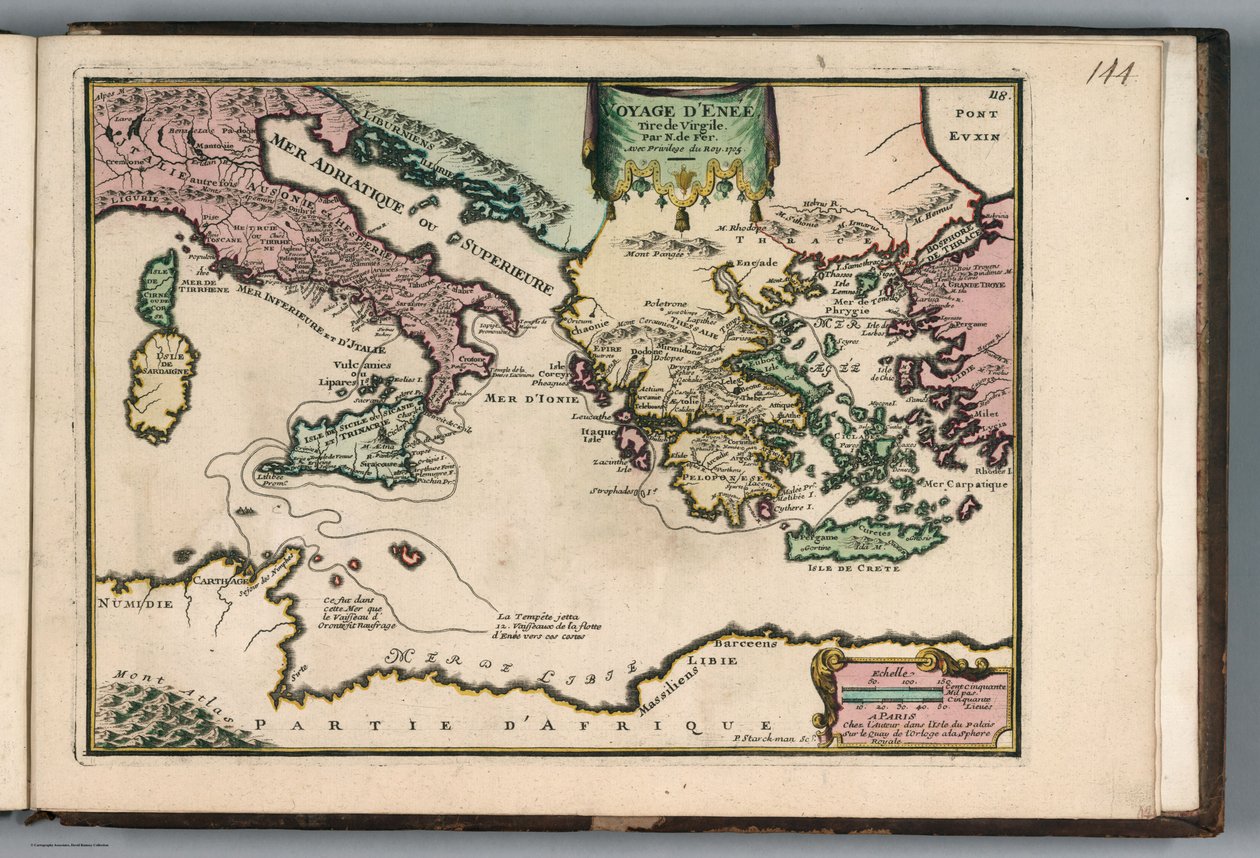 The Curious Atlas or the World Represented in General and Particular Maps of the Sky and Earth, p. 155 by Nicolas de Fer