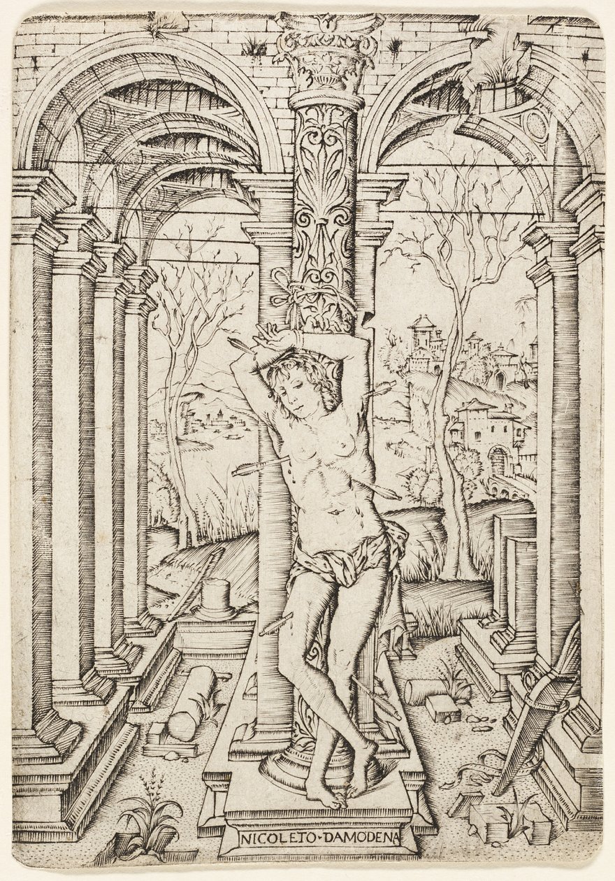 Saint Sebastian by Nicoletto da Modena
