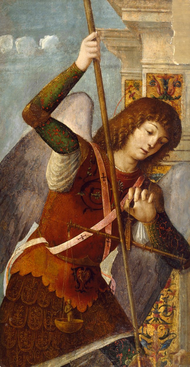Triptych Panel with the Archangel Michael, 1490-1500 by Nicolo Rondinelli