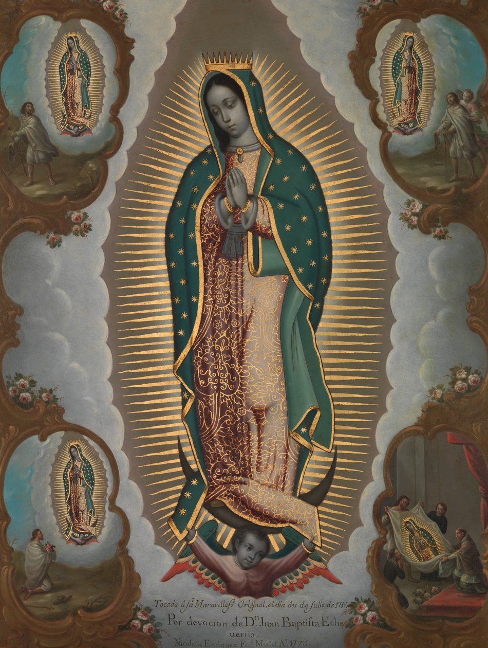 The Virgin of Guadalupe with the Four Apparitions, 1773 by Nicolás Enríquez