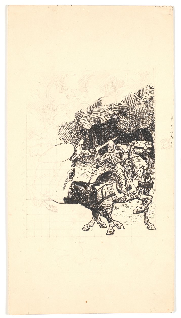 The Duel of Roland and Oliver by Niels Skovgaard