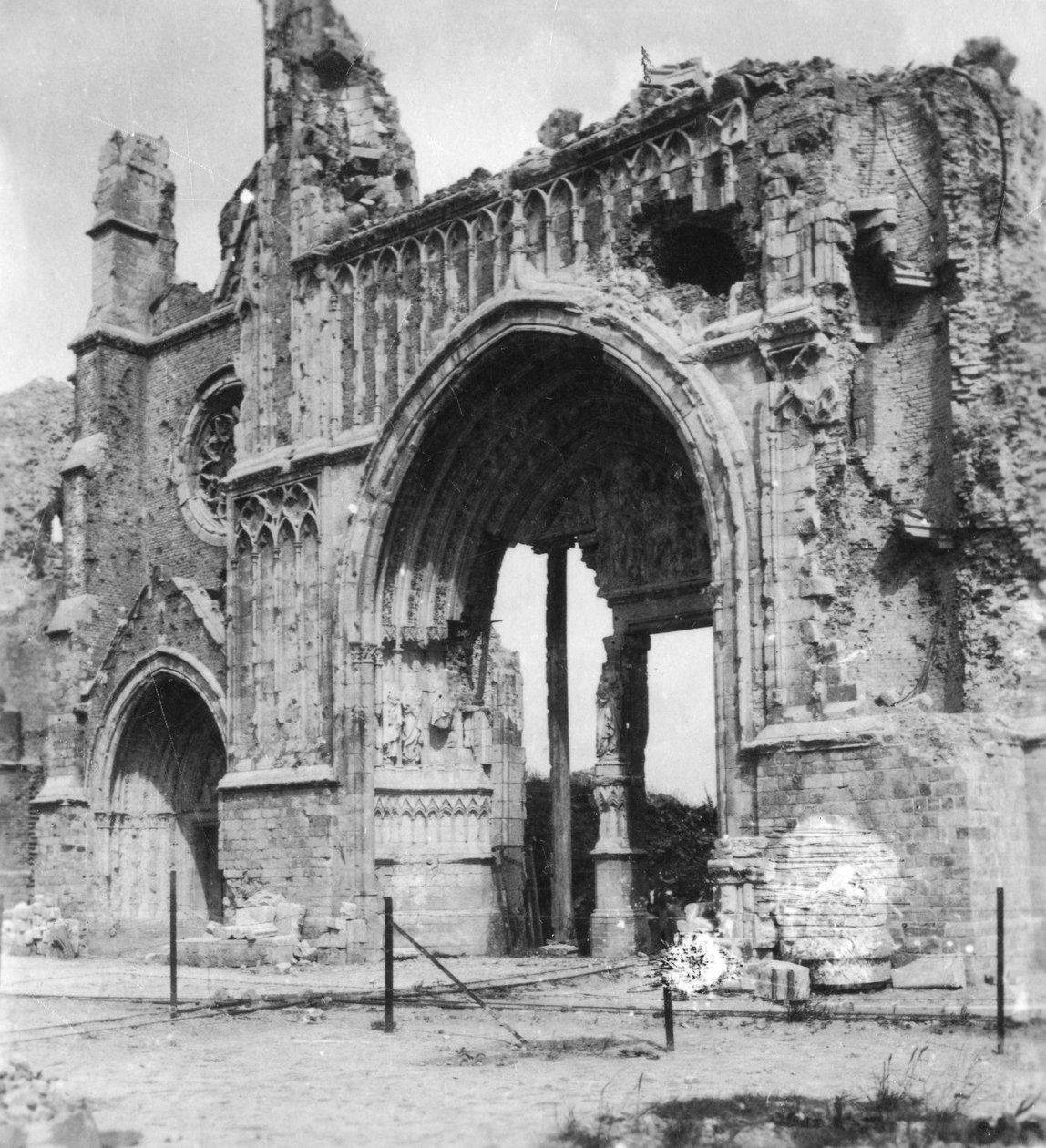 Ruins of the Cathedral, Ypres, Belgium, World War I, c1914-c1918 by Nightingale and Co