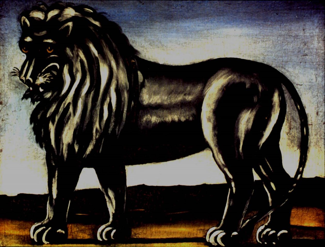 Black Lion by Niko Pirosmani