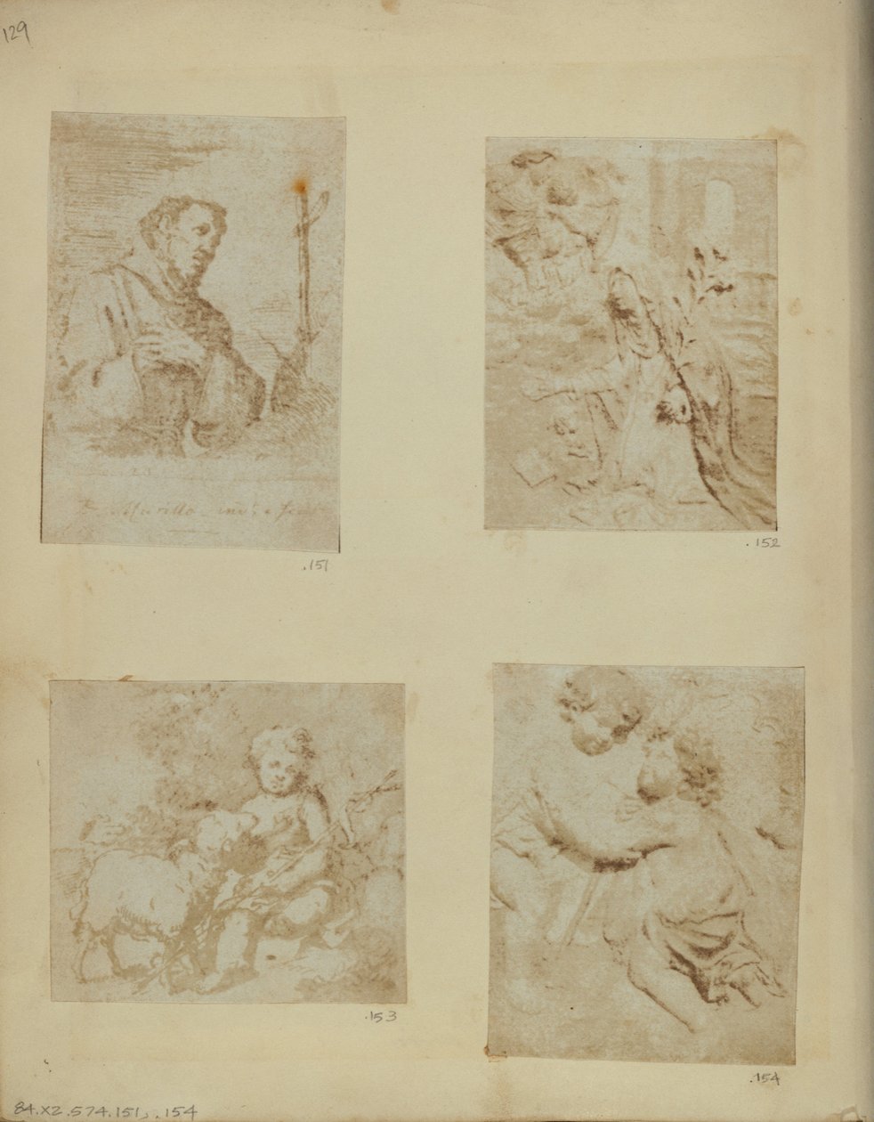 St. Francis. From a Supposedly Unique Etching by Murillo by Nikolaas Henneman