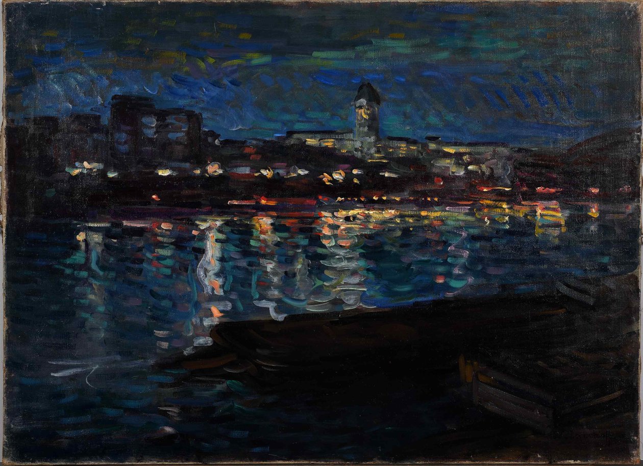 The Seine at Night by Nikolai Alexandrovich Tarkhov