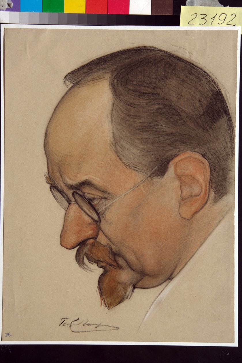Portrait of Georgy Vasilyevich Chicherin (1872-1936) by Nikolai Andreevich Andreev
