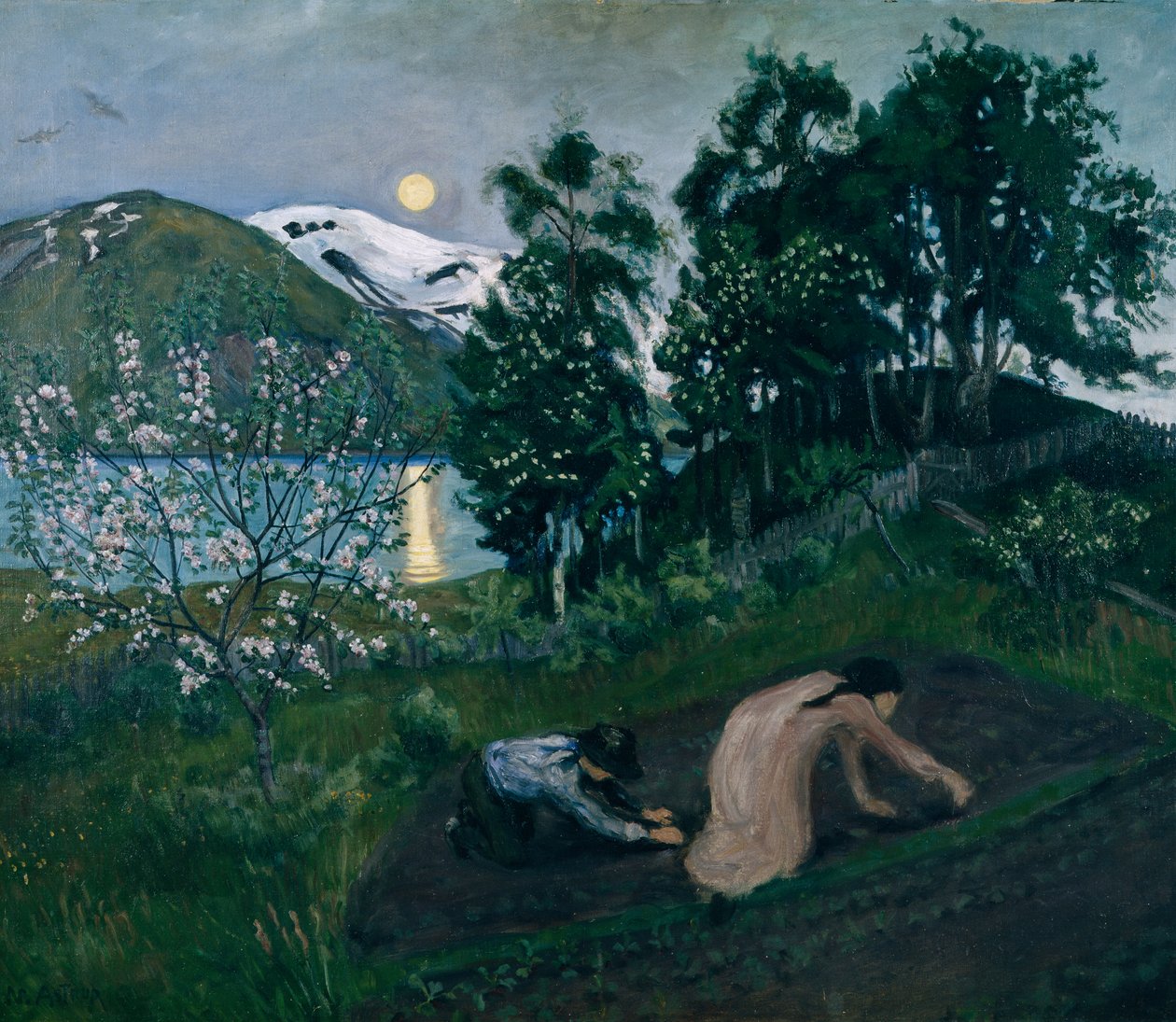 Spring Night in the Garden by Nikolai Astrup