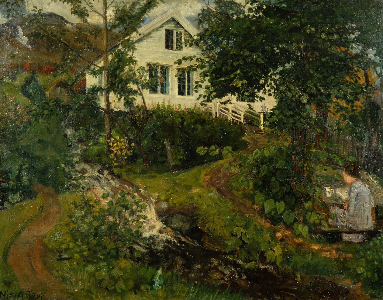 The Old Vicarage, before 1908 by Nikolai Astrup