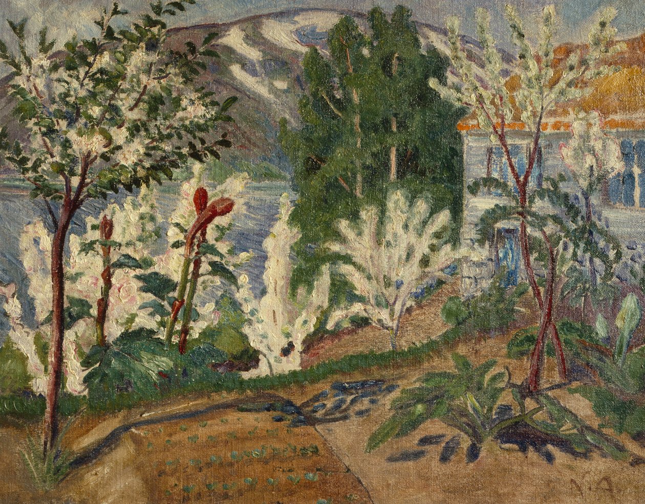 White Flowering by the Jølster Water by Nikolai Astrup