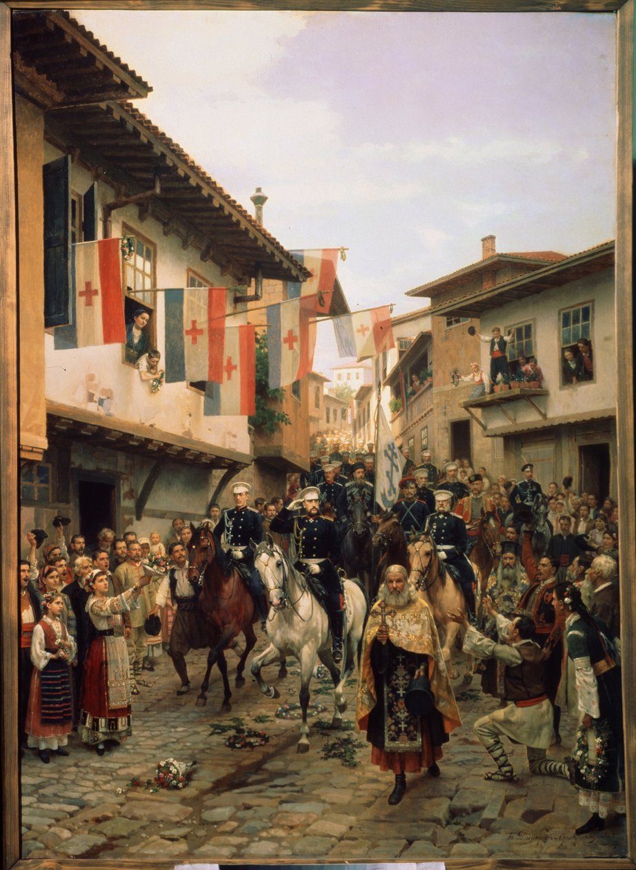 Russo-Turkish War of 1877-1878: Grand Duke Nicholas Nikolaevich of Russia in Veliko Tarnovo on 03/06/1877 by Nikolai Dmitrievich Dmitriev Orenburgsky