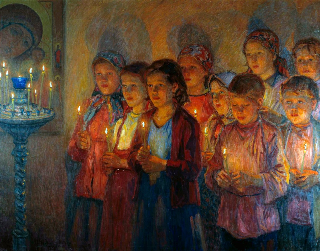 In the Church by Nikolai Petrovich Bogdanov-Belsky