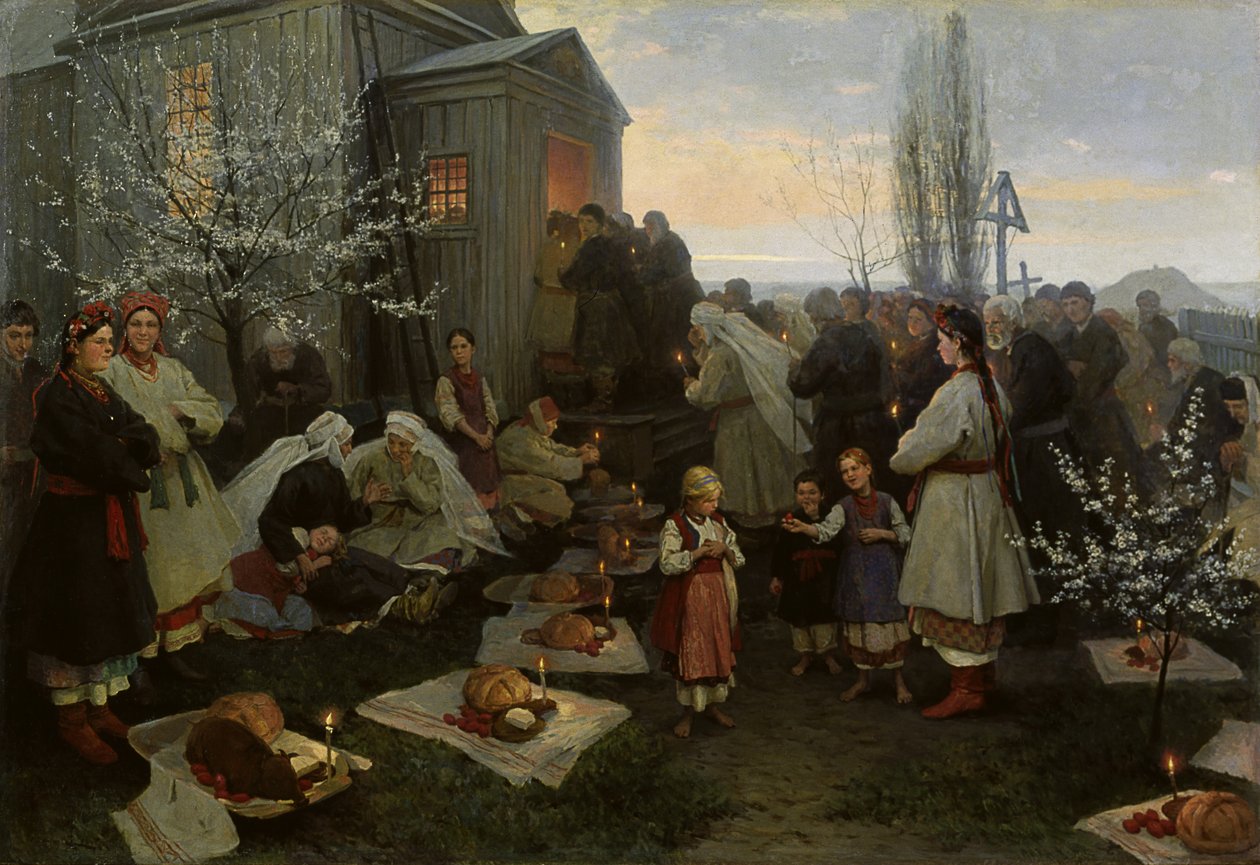 Easter Matins in Ukraine by Nikolai Pimonenko