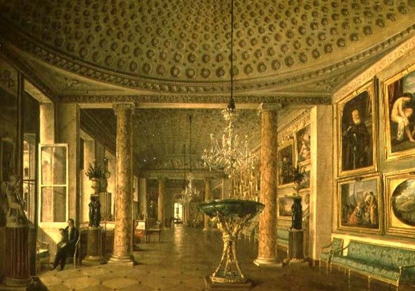 The Picture Gallery in the Stroganov Palace, St. Petersburg by Nikolai Stepanovich Nikitin