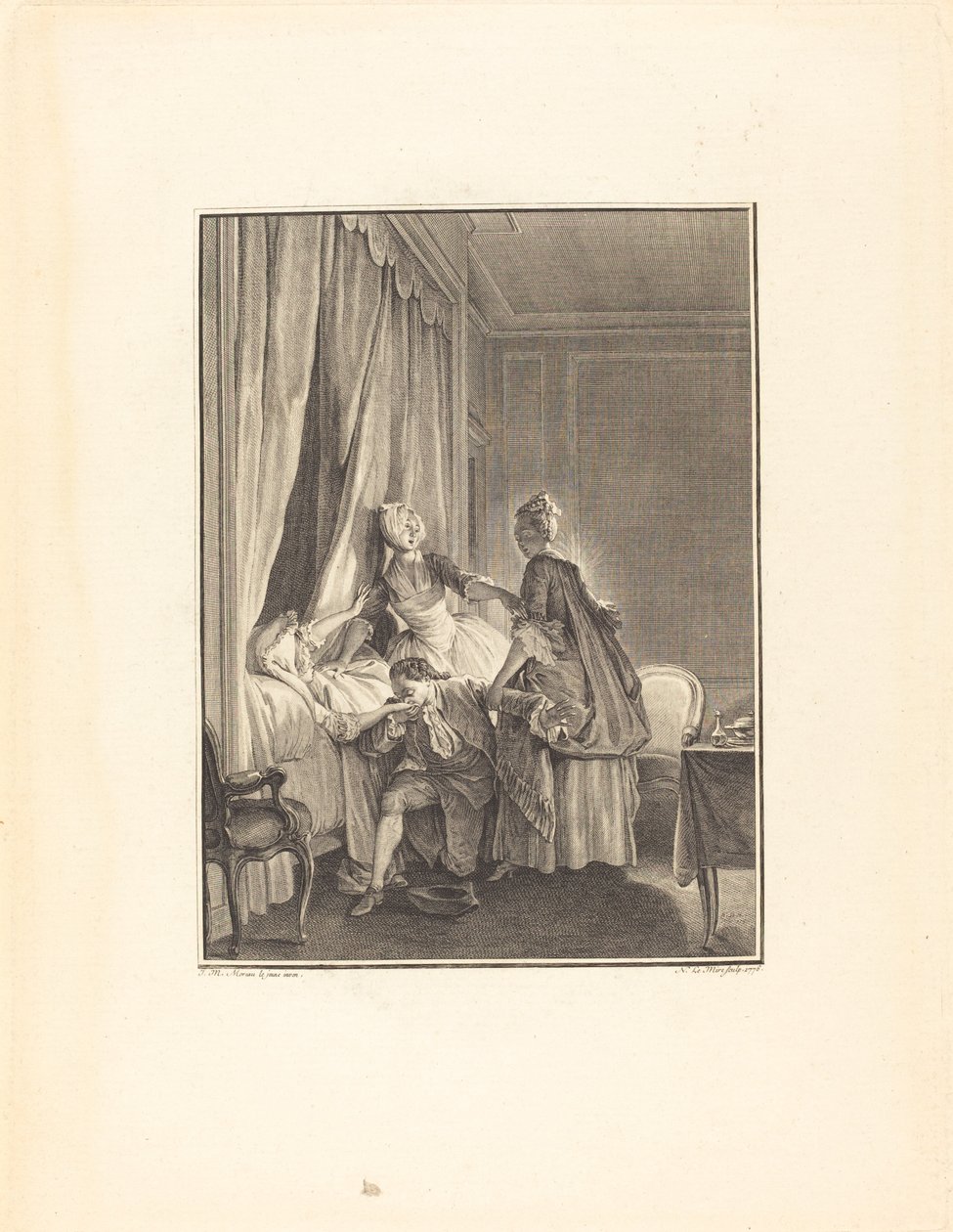 The Inoculation of Love by Noël Le Mire after Jean Michel Moreau