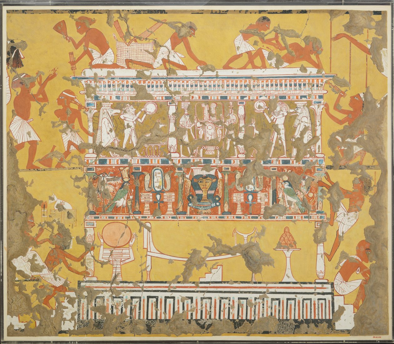 Building a Catafalque, Tomb of Ipuy, c. 1279–1213 BC by Norman de Garis Davies